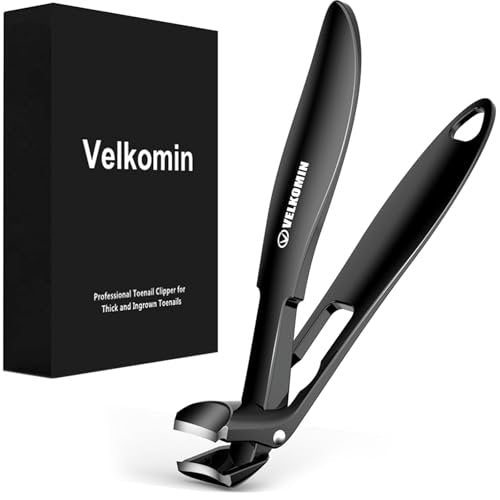 Nagelknipser für Senioren – Langer Griff, gebogener Kopf, ultra-scharf für dicke Nägel, ergonomisch, mit Auffänger, 18 Monate Garantie