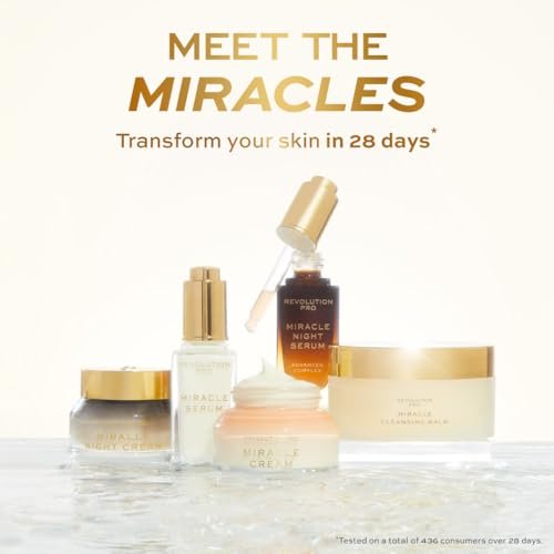 Revolution Pro Miracle Night Rescue Serum Advanced Complex – Nachtpflegeserum mit Hyaluronsäure & Peptiden für glatte & pralle Haut, 30 ml