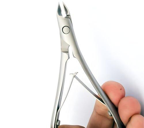 Nagelhautschere aus Edelstahl – Extrem scharfe Klingen mit Doppelfeder für Pediküre und Maniküre