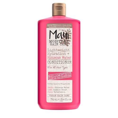 Maui Moisture Leichte Hydratation + Hibiskuswasser Conditioner, pflegender Conditioner für welliges & lockiges Haar mit Aloe Vera, vegan & silikonfrei, 750 ml