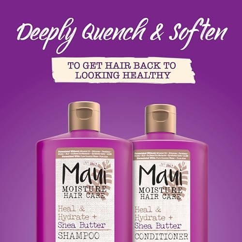 Maui Moisture Heal & Hydrate + Shea Butter Shampoo für trockenes, geschädigtes Lockenhaar – 25,4 Fl. Oz.