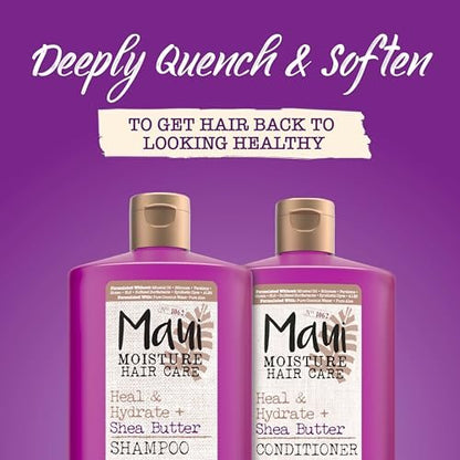 Maui Moisture Heal & Hydrate + Shea Butter Shampoo für trockenes, geschädigtes Lockenhaar – 25,4 Fl. Oz.