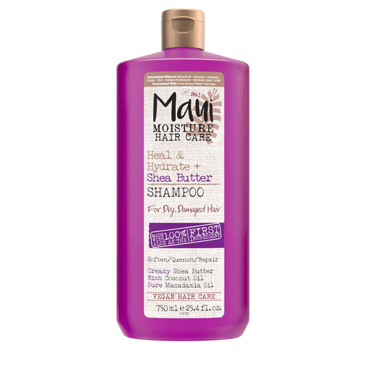 Maui Moisture Heal & Hydrate + Shea Butter Shampoo für trockenes, geschädigtes Lockenhaar – 25,4 Fl. Oz.