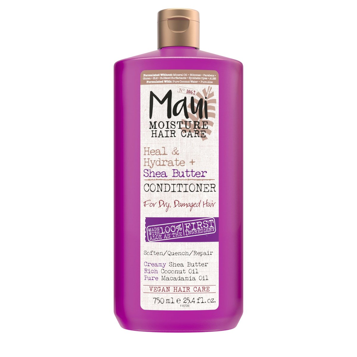 Maui Moisture Heal & Hydrate Shea Butter Conditioner für trockenes, geschädigtes Lockenhaar - 13 fl. oz