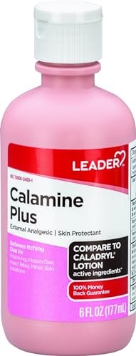 LEADER Calamine Anti-Juckreiz Lotion – Medizinische Linderung bei Hautirritationen, Insektenstichen und Windpocken (Pink, 200 ml)