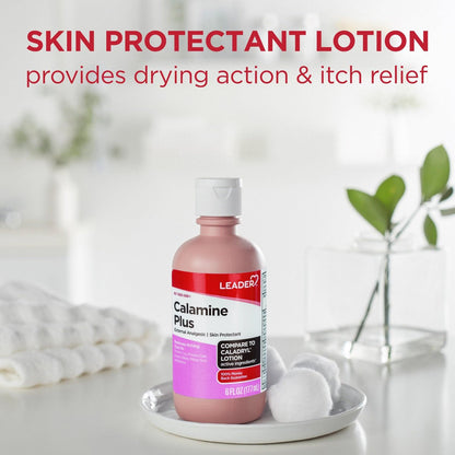 LEADER Calamine Anti-Juckreiz Lotion – Medizinische Linderung bei Hautirritationen, Insektenstichen und Windpocken (Pink, 200 ml)