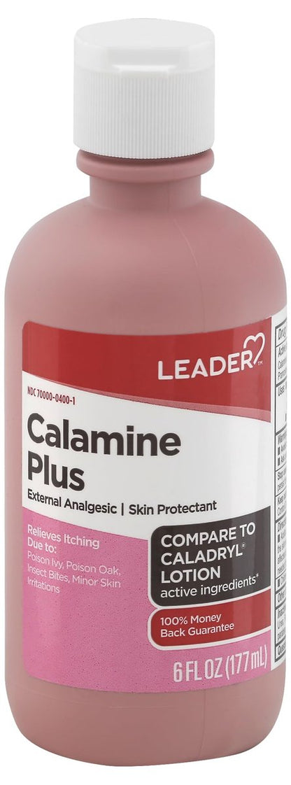LEADER Calamine Anti-Juckreiz Lotion – Medizinische Linderung bei Hautirritationen, Insektenstichen und Windpocken (Pink, 200 ml)