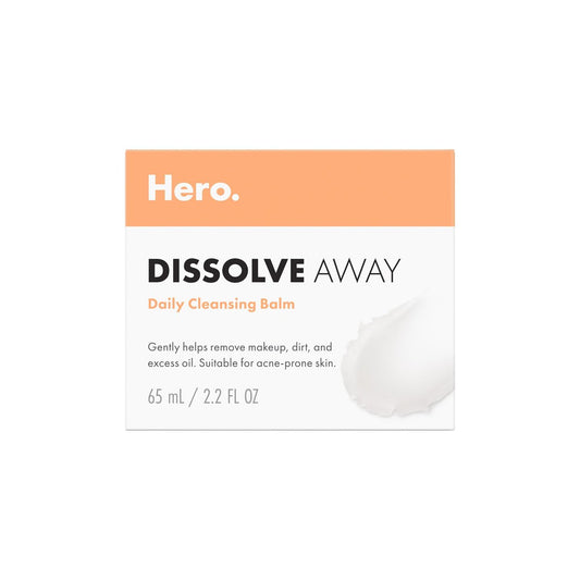HERO COSMETICS Dissolve Away Daily Cleansing Balm – Make-up-Entferner, reinigt porentief, für empfindliche & zu Akne neigende Haut (65 ml)