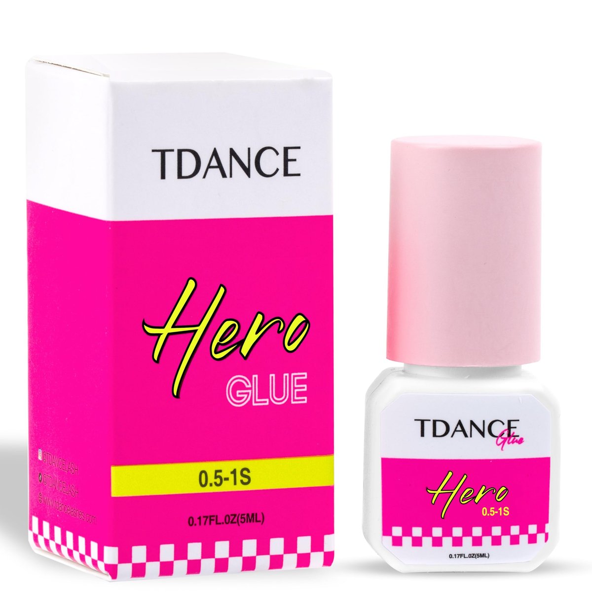 TDANCE Wimpernverlängerungskleber – 0,5-1 Sek. Trockenzeit, 7 Wochen Halt, 5 ml (0,17 fl.oz) – Professioneller Wimpernkleber