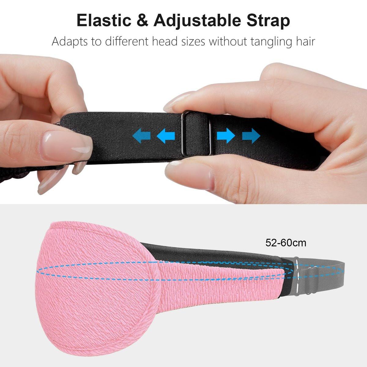 Gritin 100% Blackout Schlafmaske für Damen und Herren – Null Augeninnendruck, ergonomisches 3D-Design, ultraweich und bequem – Pink