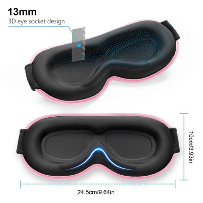 Gritin 100% Blackout Schlafmaske für Damen und Herren – Null Augeninnendruck, ergonomisches 3D-Design, ultraweich und bequem – Pink