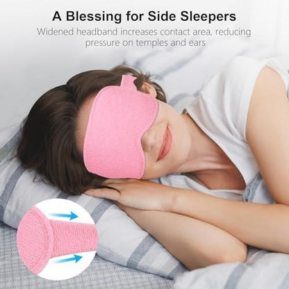 Gritin 100% Blackout Schlafmaske für Damen und Herren – Null Augeninnendruck, ergonomisches 3D-Design, ultraweich und bequem – Pink