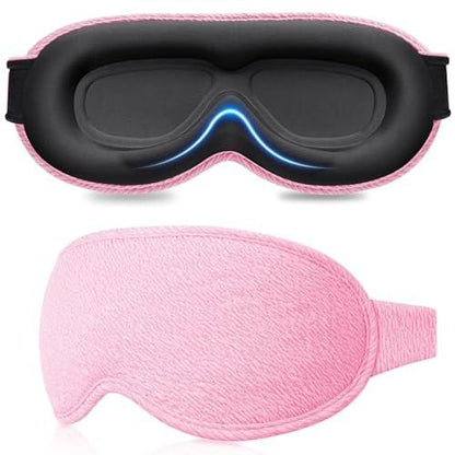 Gritin 100% Blackout Schlafmaske für Damen und Herren – Null Augeninnendruck, ergonomisches 3D-Design, ultraweich und bequem – Pink