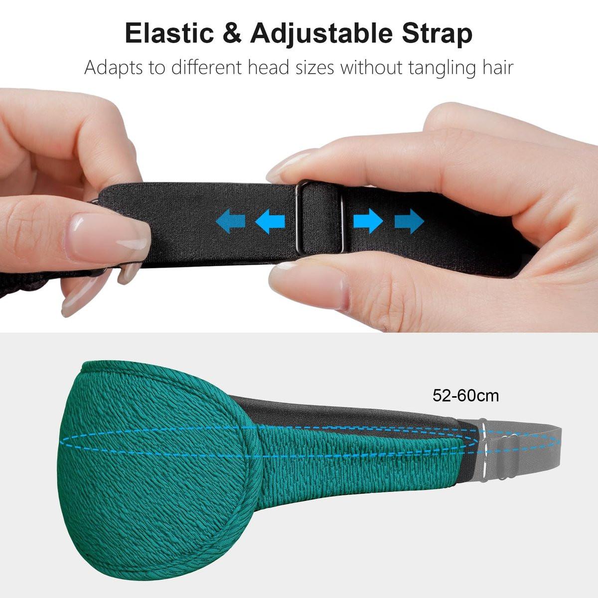Gritin 100% Blackout Schlafmaske für Damen und Herren – Null Augenbelastung, ergonomisches 3D-Design, aus Memory-Schaum, nachtblau