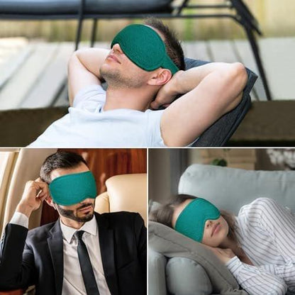 Gritin 100% Blackout Schlafmaske für Damen und Herren – Null Augenbelastung, ergonomisches 3D-Design, aus Memory-Schaum, nachtblau