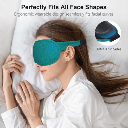 Gritin 100% Blackout Schlafmaske für Damen und Herren – Null Augenbelastung, ergonomisches 3D-Design, aus Memory-Schaum, nachtblau