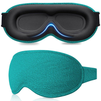 Gritin 100% Blackout Schlafmaske für Damen und Herren – Null Augenbelastung, ergonomisches 3D-Design, aus Memory-Schaum, nachtblau