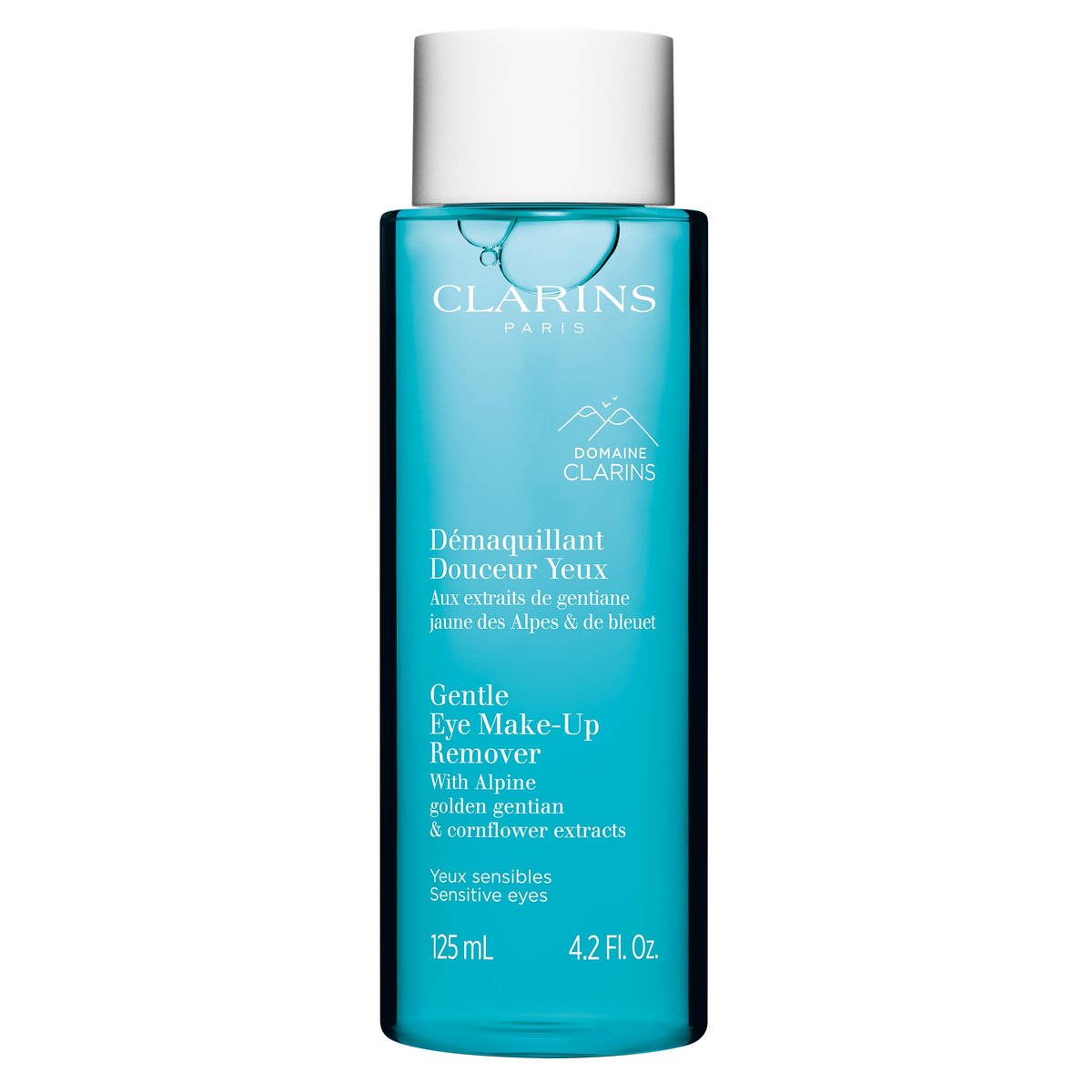 Clarins Sanfter Augen-Make-up-Entferner | Entfernt leichtes bis mittleres Augen-Make-up | Reinigt, beruhigt und pflegt | Pflegt die Wimpern | Ölfrei | Augenärztlich getestet | Alle Hauttypen | 125 ml