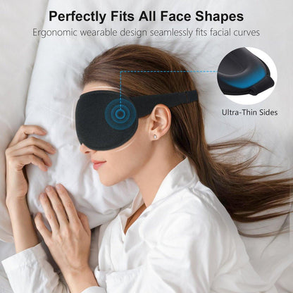 Gritin 100% Blackout Schlafmaske für Damen und Herren – Null Druck 3D-Ergonomische Schlafmaske mit Memory-Schaum, Ultraweich und Bequem für Nachtarbeit und Reisen