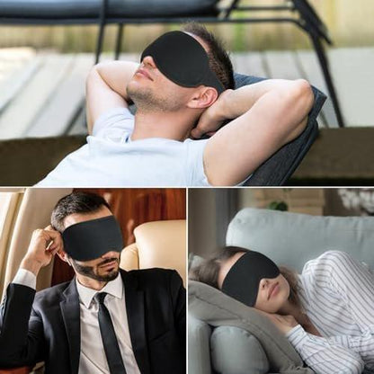 Gritin 100% Blackout Schlafmaske für Damen und Herren – Null Druck 3D-Ergonomische Schlafmaske mit Memory-Schaum, Ultraweich und Bequem für Nachtarbeit und Reisen