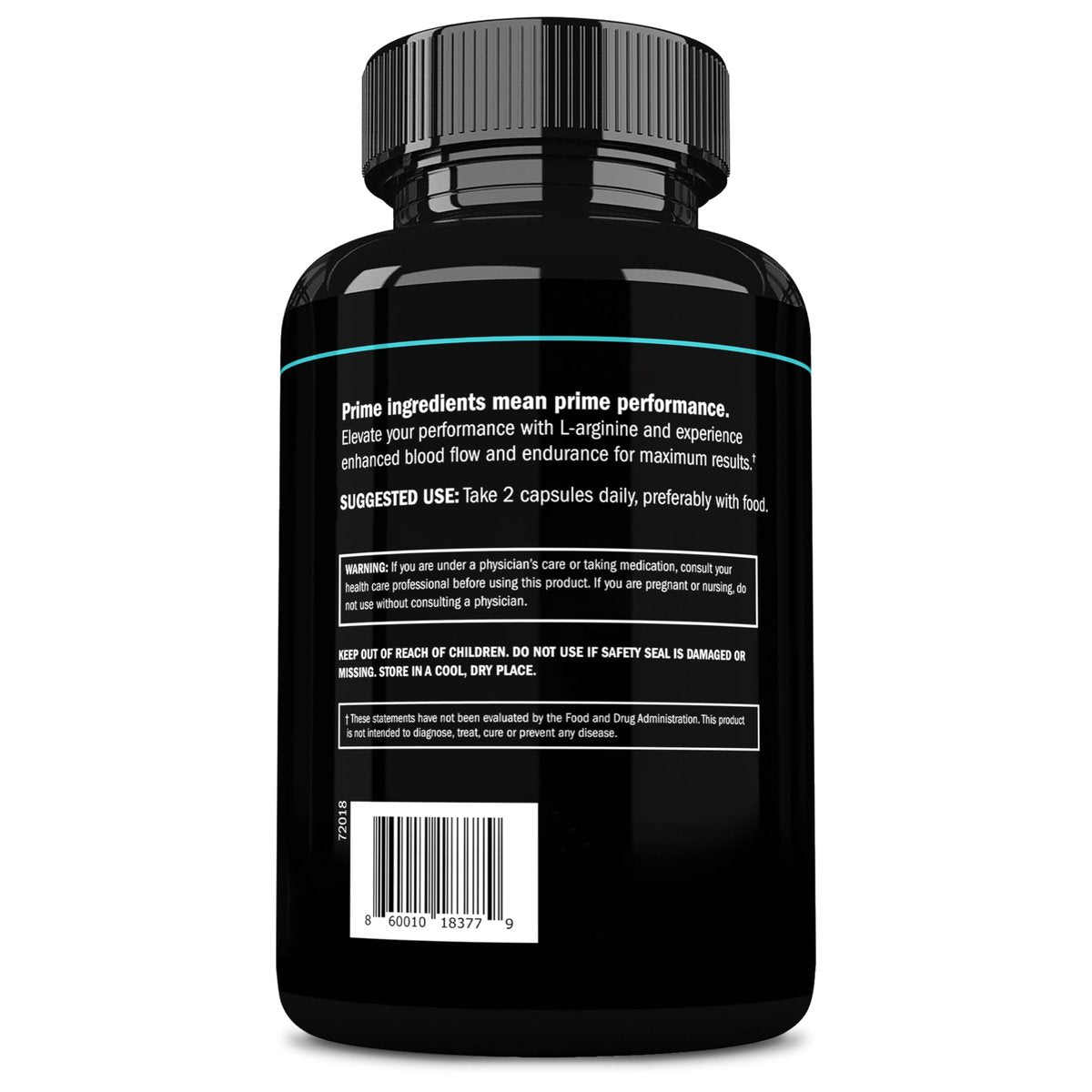 Prime Labs L-Arginin 1500 mg – Stickstoffmonoxid-Supplement für Durchblutung, Energie, Kraft und Ausdauer – 60 Kapseln