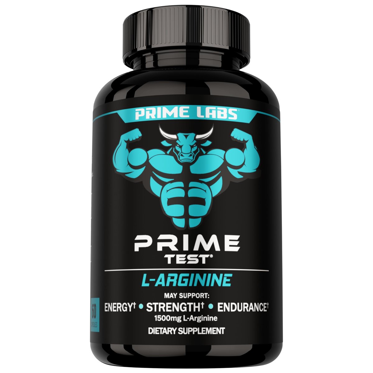 Prime Labs L-Arginin 1500 mg – Stickstoffmonoxid-Supplement für Durchblutung, Energie, Kraft und Ausdauer – 60 Kapseln