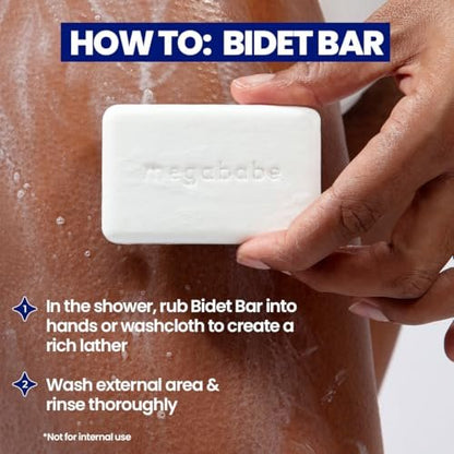 Megababe Bidet Bar | pH-ausgeglichener Reinigungsriegel für den gesamten Intimbereich | 127 g
