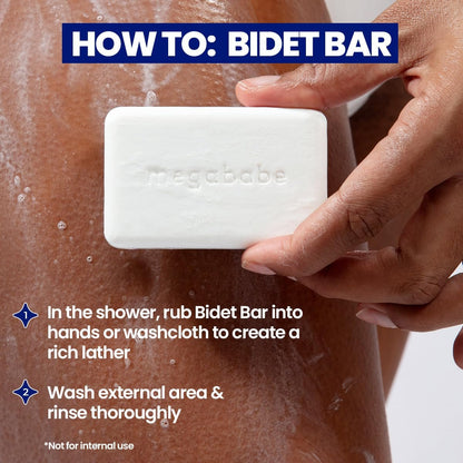 Megababe Bidet Bar | pH-ausgeglichener Reinigungsriegel für den gesamten Intimbereich | 127 g