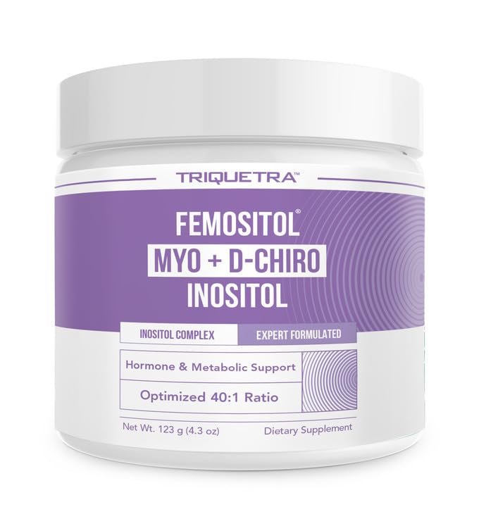 FemoSitol Inositol Pulver | Myo-Inositol & D-Chiro-Inositol Komplex - Klinisch bestätigtes 40:1-Verhältnis (Vitamin B8) | Hormonelles Gleichgewicht & Unterstützung der gesunden Eierstockfunktion (123 g – 60 Portionen)