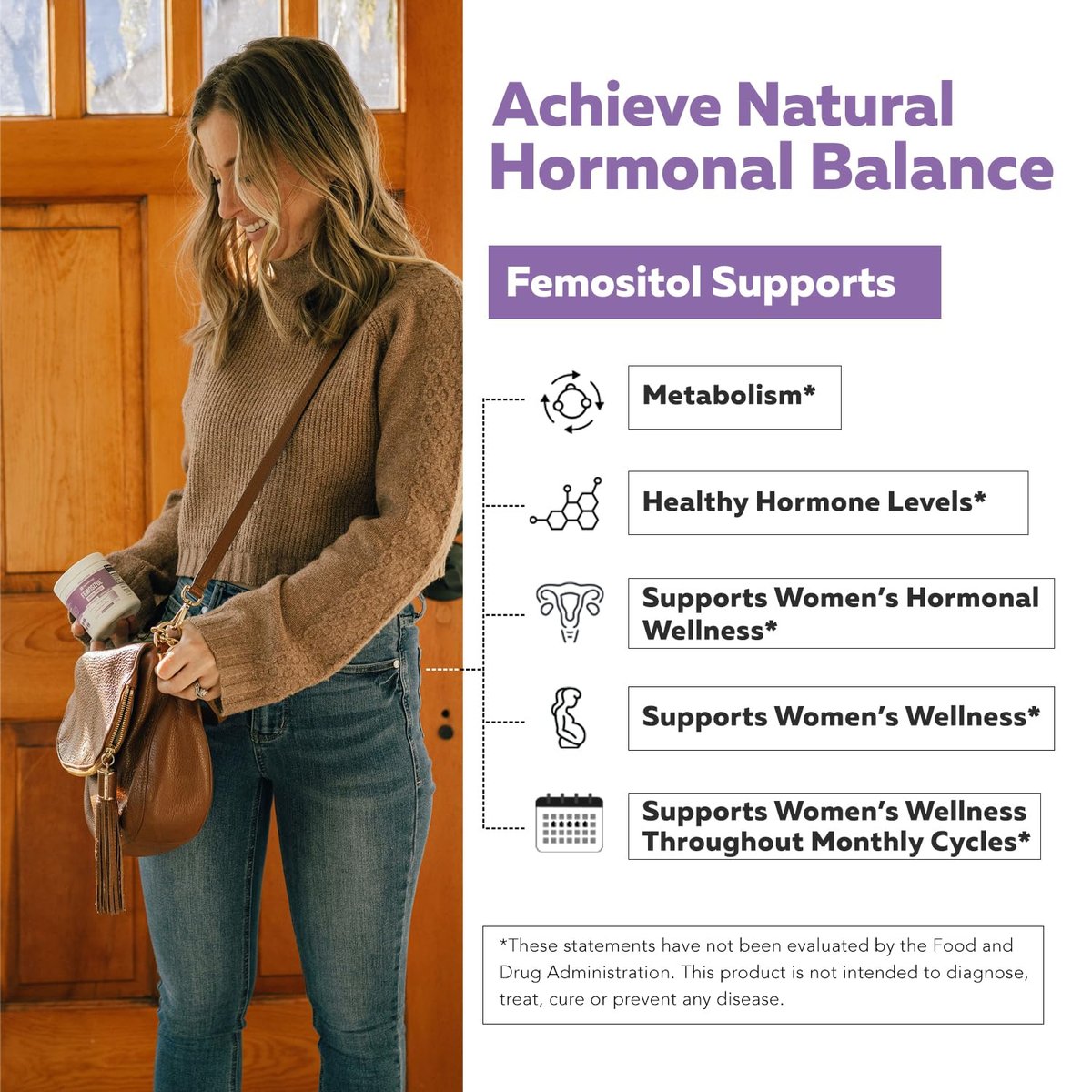 FemoSitol Inositol Pulver | Myo-Inositol & D-Chiro-Inositol Komplex - Klinisch bestätigtes 40:1-Verhältnis (Vitamin B8) | Hormonelles Gleichgewicht & Unterstützung der gesunden Eierstockfunktion (123 g – 60 Portionen)