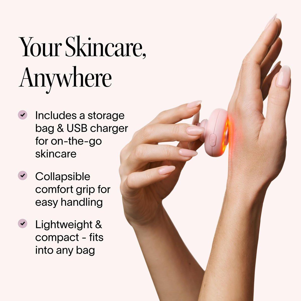 Solawave Rote-Licht-Therapiegerät für Gesicht und Körper | Nahinfrarot-Lichttherapie zur Hautverjüngung | Tragbare Gesichtspflege-Lösung | Beruhigt und entstaut die Haut, reduziert Linien und Fältchen