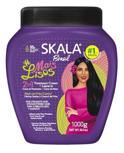 SKALA Mais Lisos 2-in-1 Conditioner & Kammcreme für Haartyp 1A – Feuchtigkeitsspendend, Anti-Frizz, 1000 g