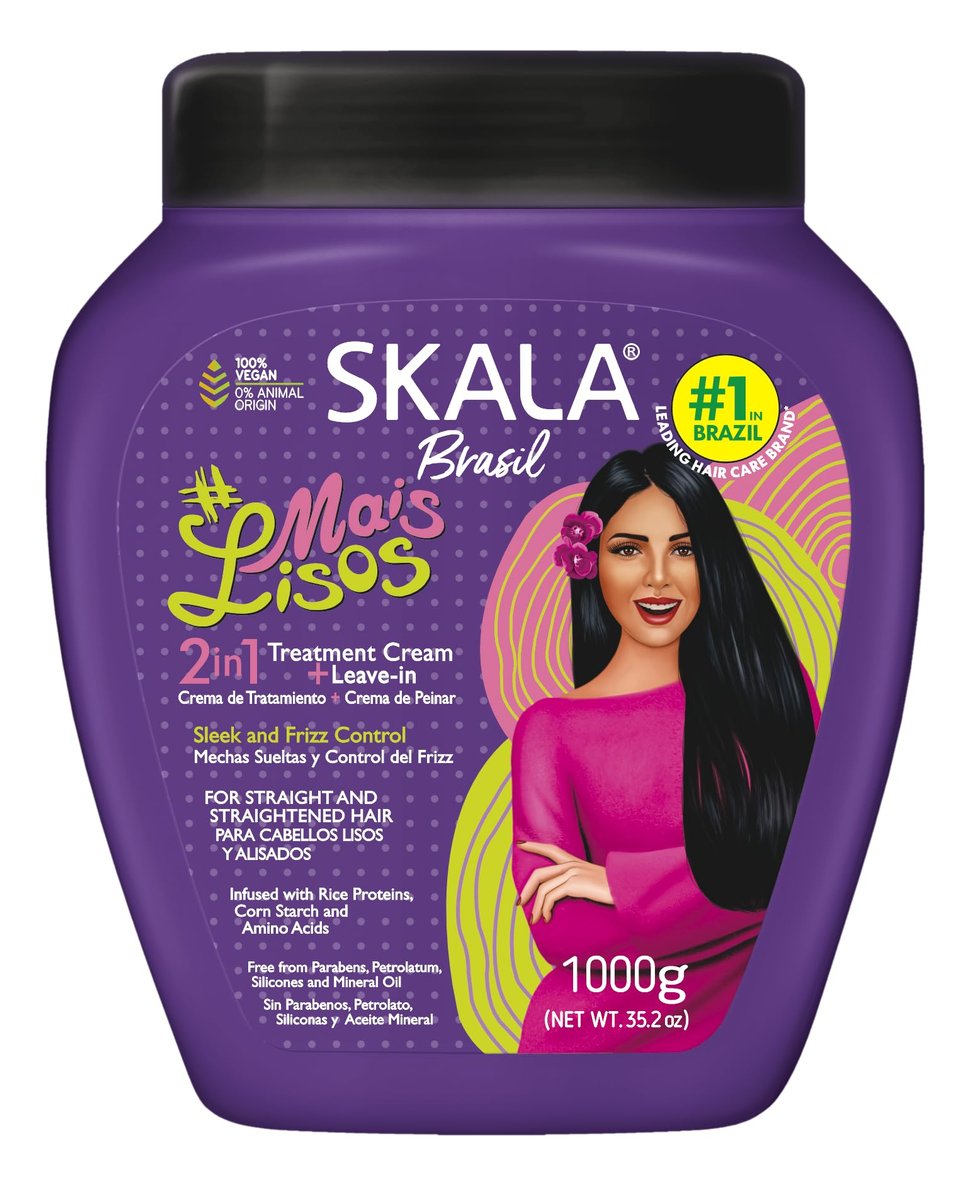 SKALA Mais Lisos 2-in-1 Conditioner & Kammcreme für Haartyp 1A – Feuchtigkeitsspendend, Anti-Frizz, 1000 g