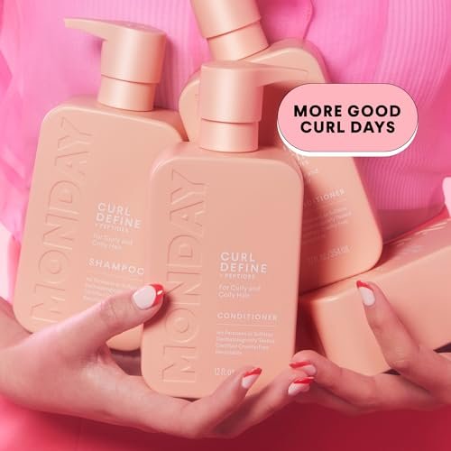 MONDAY HAIRCARE CURL DEFINE Shampoo mit Peptiden, Kokosöl & Provitamin B5 für Locken aller Typen 354 ml