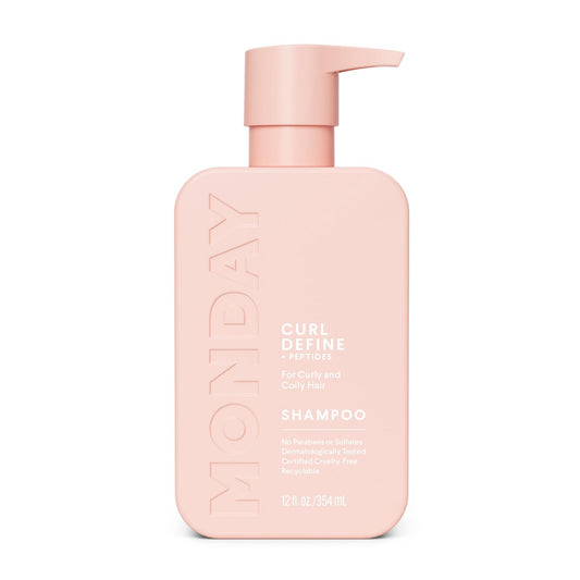 MONDAY HAIRCARE CURL DEFINE Shampoo mit Peptiden, Kokosöl & Provitamin B5 für Locken aller Typen 354 ml