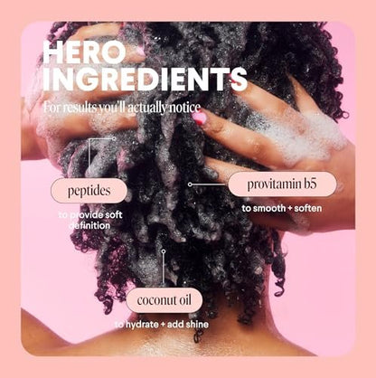 MONDAY HAIRCARE CURL DEFINE Shampoo mit Peptiden, Kokosöl & Provitamin B5 für Locken aller Typen 354 ml