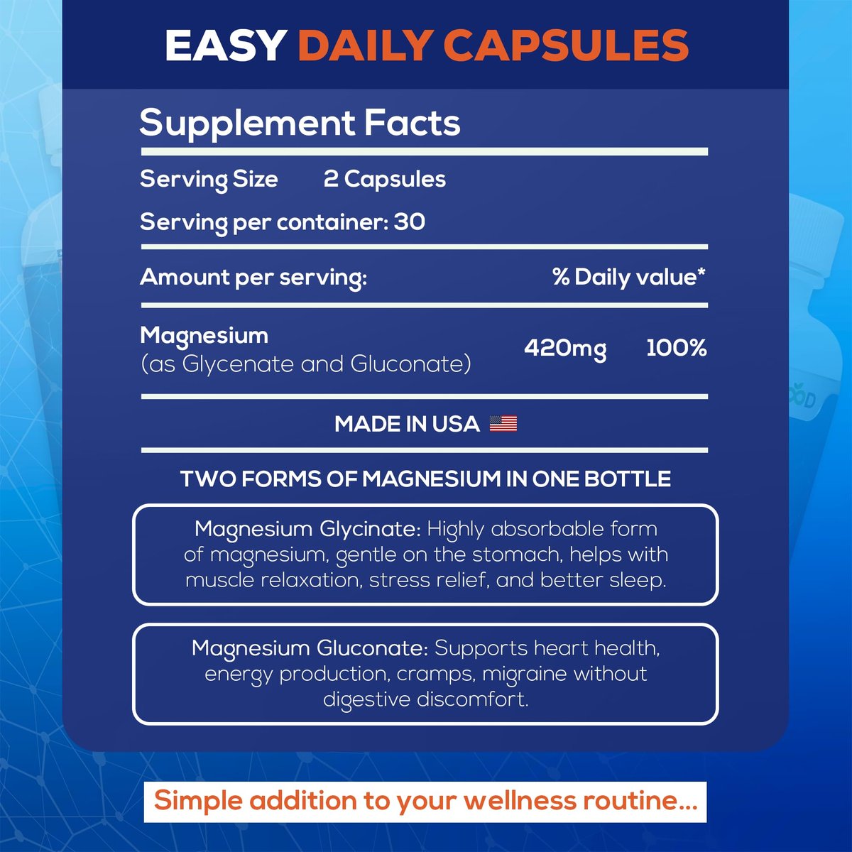 LiveGood Ultra Magnesium Complex – Organisches Magnesiumglycinat und Gluconat für Muskelregeneration, Nervenunterstützung & Entlastung – Hochabsorbierendes Nahrungsergänzungsmittel, Vegan, Nicht-GVO, Hergestellt in den USA, 60 Kapseln