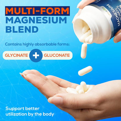 LiveGood Ultra Magnesium Complex – Organisches Magnesiumglycinat und Gluconat für Muskelregeneration, Nervenunterstützung & Entlastung – Hochabsorbierendes Nahrungsergänzungsmittel, Vegan, Nicht-GVO, Hergestellt in den USA, 60 Kapseln