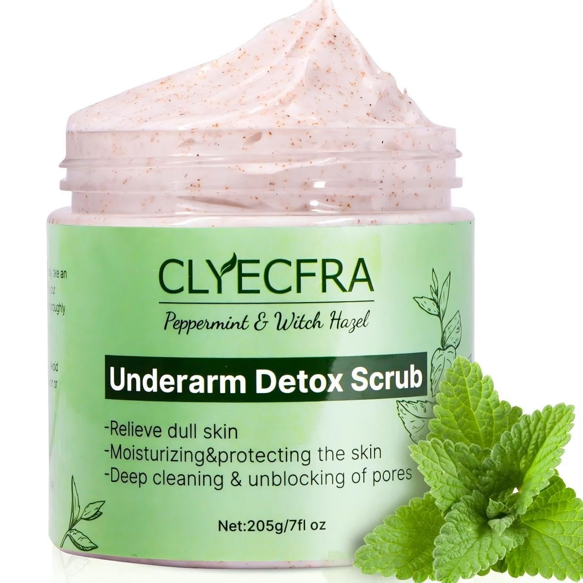 Pfefferminz-Achsel-Detox-Peeling – Körperpeeling & Entgiftung für Frauen, Tiefenreinigung, Peeling, Feuchtigkeitspflege & Geruchsminderung für Achseln, Ellbogen, Knie & ganzen Körper