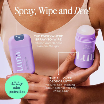 Luna Daily Mini Body Cleansing Spray – Sanfter Reinigungsspray für die Intimzone & den ganzen Körper, pH-neutral, feuchtigkeitsspendend, mit Jasmin & Ylang Ylang, 30 ml