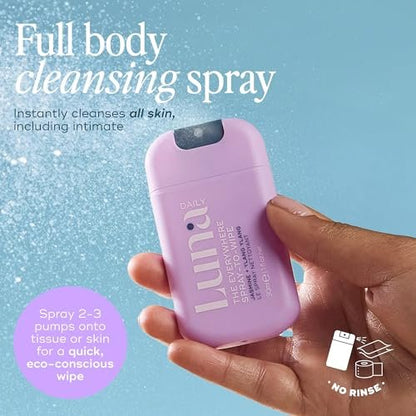 Luna Daily Mini Body Cleansing Spray – Sanfter Reinigungsspray für die Intimzone & den ganzen Körper, pH-neutral, feuchtigkeitsspendend, mit Jasmin & Ylang Ylang, 30 ml