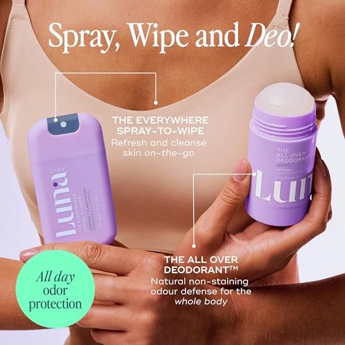 Luna Daily Mini Body Cleansing Spray – Sanfter Reinigungsspray für die Intimzone & den ganzen Körper, pH-neutral, feuchtigkeitsspendend, mit Jasmin & Ylang Ylang, 30 ml