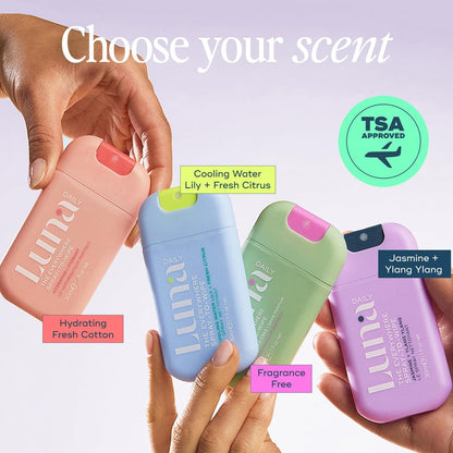 Luna Daily Mini Body Cleansing Spray – Sanfter Reinigungsspray für die Intimzone & den ganzen Körper, pH-neutral, feuchtigkeitsspendend, mit Jasmin & Ylang Ylang, 30 ml