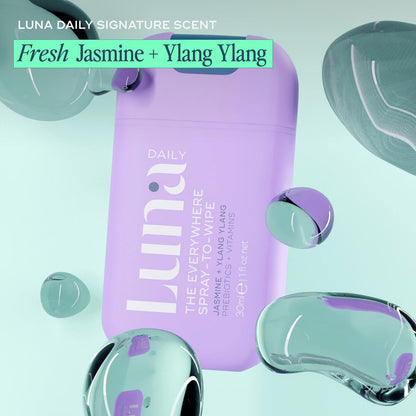 Luna Daily Mini Body Cleansing Spray – Sanfter Reinigungsspray für die Intimzone & den ganzen Körper, pH-neutral, feuchtigkeitsspendend, mit Jasmin & Ylang Ylang, 30 ml