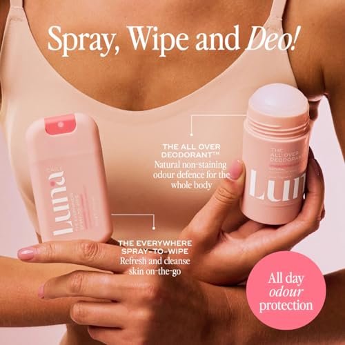 Luna Daily Body Cleansing Spray | Feuchtigkeitsspendender pH-ausgeglichener Körpernebel für die Intimhygiene | Sanfte & pflegende Reinigung für Frauen – 30 ml Reisegröße