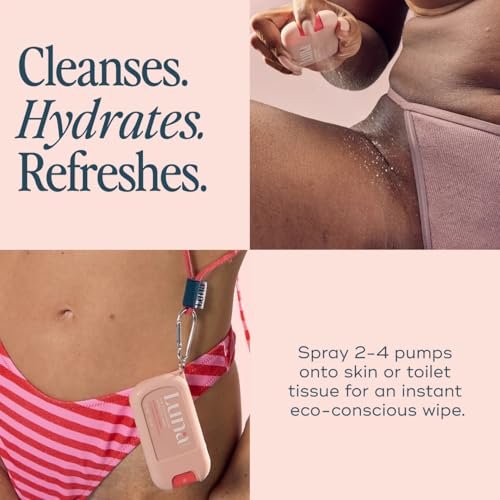 Luna Daily Body Cleansing Spray | Feuchtigkeitsspendender pH-ausgeglichener Körpernebel für die Intimhygiene | Sanfte & pflegende Reinigung für Frauen – 30 ml Reisegröße