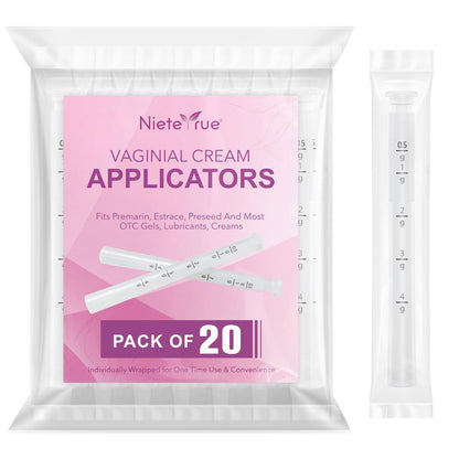 Einweg-Vaginalapplikatoren – Mit Dosierungsmarkierungen aktualisiert, einzeln verpackt für Hygiene, passend für die meisten Gleitmittel, Cremes & Gele, Damenpflege-Essentials (20er Pack)