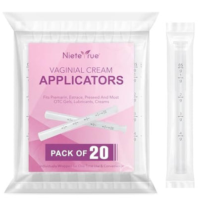 Einweg-Vaginalapplikatoren – Mit Dosierungsmarkierungen aktualisiert, einzeln verpackt für Hygiene, passend für die meisten Gleitmittel, Cremes & Gele, Damenpflege-Essentials (20er Pack)