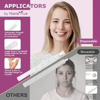 Einweg-Vaginalapplikatoren – Mit Dosierungsmarkierungen aktualisiert, einzeln verpackt für Hygiene, passend für die meisten Gleitmittel, Cremes & Gele, Damenpflege-Essentials (20er Pack)