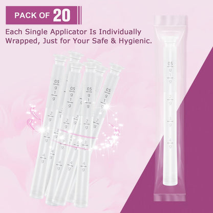 Einweg-Vaginalapplikatoren – Mit Dosierungsmarkierungen aktualisiert, einzeln verpackt für Hygiene, passend für die meisten Gleitmittel, Cremes & Gele, Damenpflege-Essentials (20er Pack)